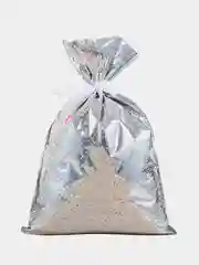 Серебряный мешочки новогодние плотные,пакет мешок подарочный большой