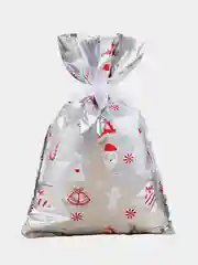 Серый мешочки новогодние плотные,пакет мешок подарочный большой
