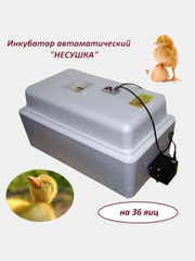 Инкубатор автоматический "Несушка", на 36 яиц, 220 В/12 В, аналоговый терморегулятор