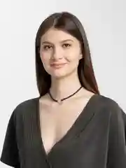 Черный чокер из лавы 001