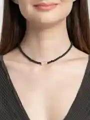 Черный чокер из лавы 001