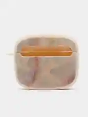 Кремовый чехол наушники airpods pro, чехол airpods pro 2, чехол airpods 3, прозрачный, c логотипом nike