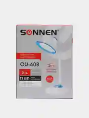 Настольная лампа светильник SONNEN OU-608, на подставке, светодиодная, 5 Вт, белый/синий