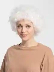 Белый карнавальные аксессуары, парик кудрявый,афро  ,нос ,перчатки " Клоун"