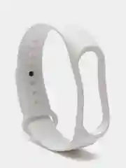 Белый ремешок силиконовый для фитнес браслета Xiaomi Mi Band 3, Mi Band 4 (Ми Банд 3, Ми Банд 4)
