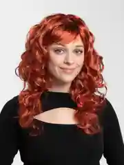 Коралловый парик с челкой, длинные волосы, маскарадный, для косплея