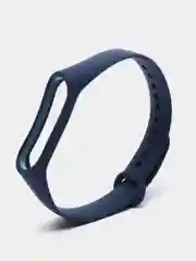 Синий ремешок силиконовый для фитнес браслета Xiaomi Mi Band 3, Mi Band 4 (Ми Банд 3, Ми Банд 4)