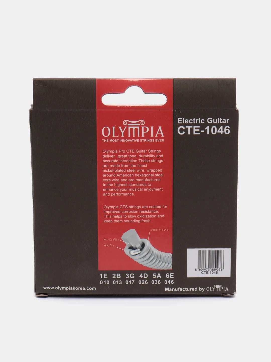 Струны для электрогитары Olympia CTE, с устойчивостью к коррозии