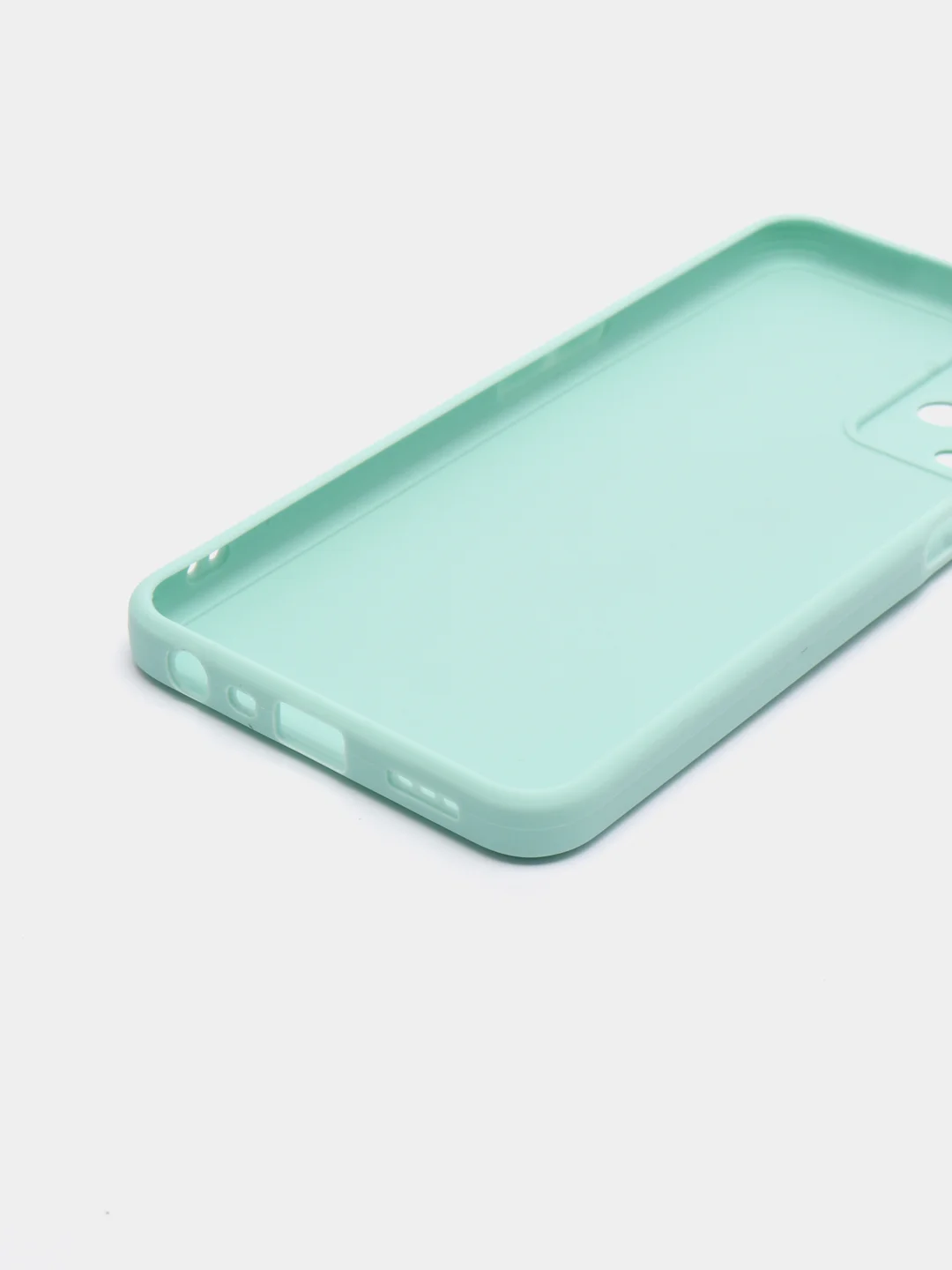 Бирюзовый чехол для OPPO A54 (Оппо А54), прозрачный