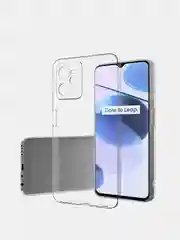 Серый меланж чехол для Realme C35 (Реалми С35), прозрачный