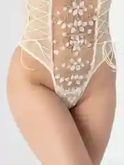 Боди в сетку с цветочками