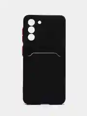 Черный чехол с карманом для карт Samsung Galaxy S20 S21 FE Plus Ultra S22