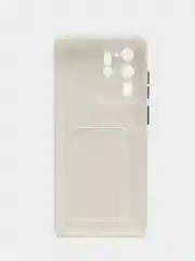 Бежевый меланж чехол с карманом для карт Samsung Galaxy S20 S21 FE Plus Ultra S22