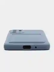 Синий меланж чехол с карманом для карт Samsung Galaxy S20 S21 FE Plus Ultra S22