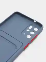 Синий меланж чехол с карманом для карт Samsung Galaxy S20 S21 FE Plus Ultra S22