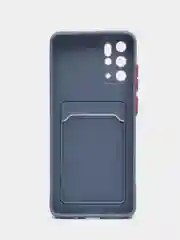 Синий меланж чехол с карманом для карт Samsung Galaxy S20 S21 FE Plus Ultra S22