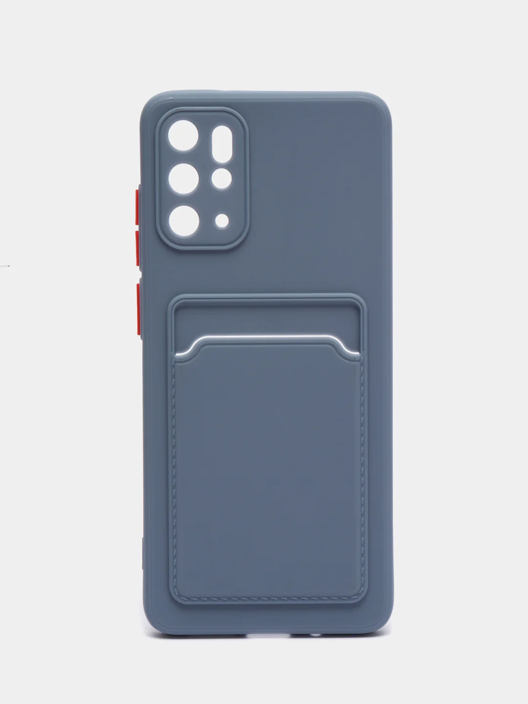 Синий меланж чехол с карманом для карт Samsung Galaxy S20 S21 FE Plus Ultra S22