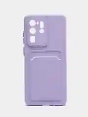 Лавандовый чехол с карманом для карт Samsung Galaxy S20 S21 FE Plus Ultra S22