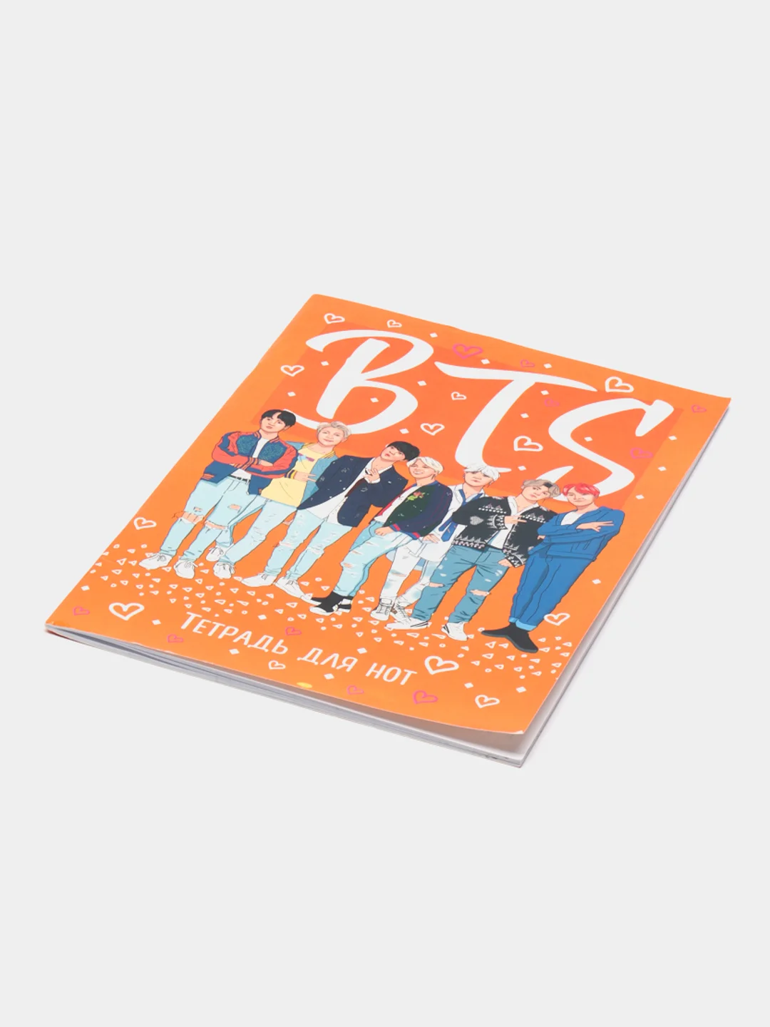 Тетрадь для нот "BTS", 24 листа, А4, вертикальная, скрепка