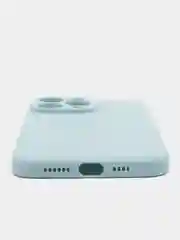 Светло-синий чехол для iPhone 14 / 14 Pro / 14 Plus / 14 Pro Max (айфон 14) силиконовый