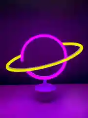 Синий неоновый LED светильник I Светодиодная лампа I Ночник настольный