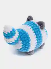 Синий плюшевая мягкая игрушка "Кот-колобок"