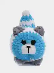 Синий плюшевая мягкая игрушка "Кот-колобок"