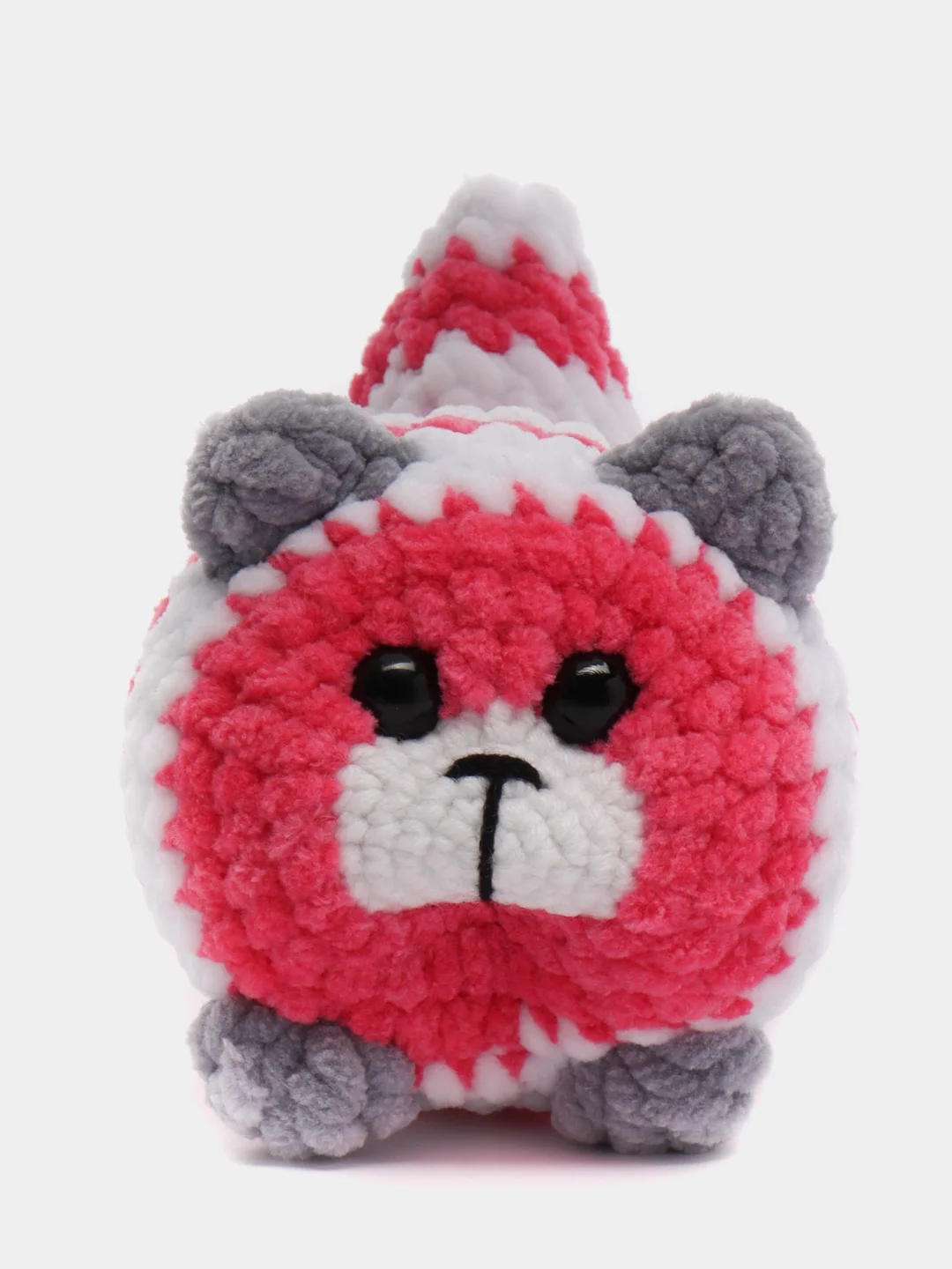 Фуксия плюшевая мягкая игрушка "Кот-колобок"
