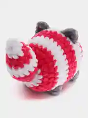 Фуксия плюшевая мягкая игрушка "Кот-колобок"
