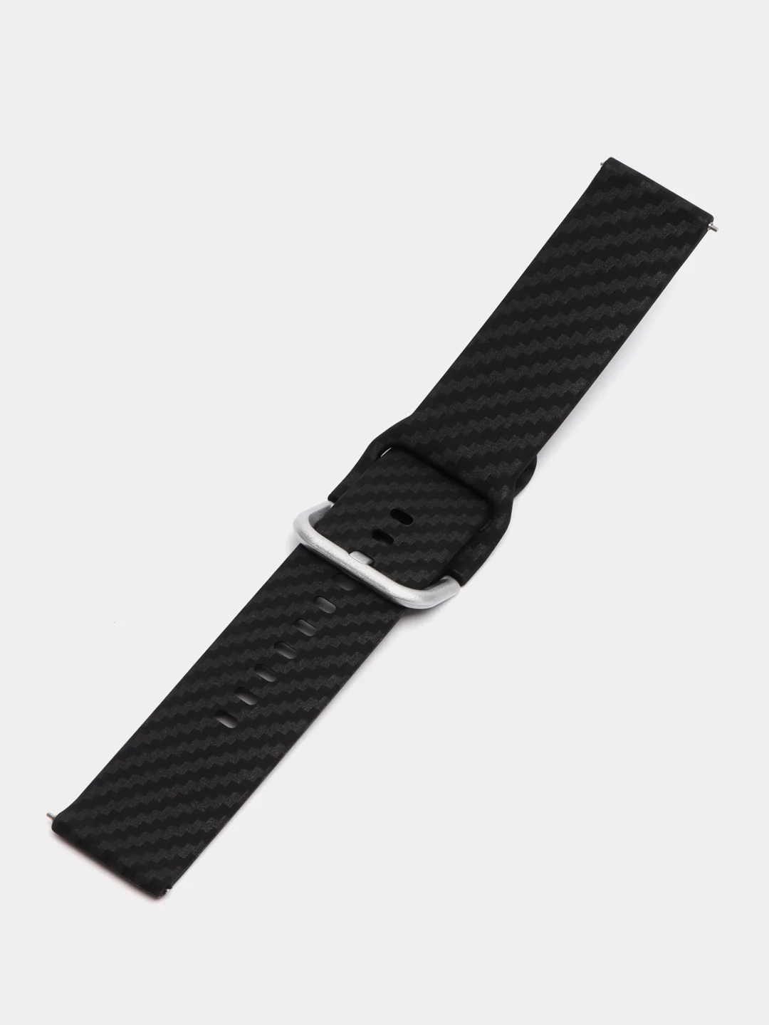 Черный ремешок для Xiaomi Samsung Honor Amazfit Pace Magic 20 / 22 мм силиконовый карбон