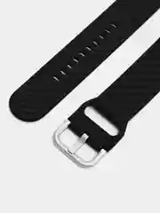 Черный ремешок для Xiaomi Samsung Honor Amazfit Pace Magic 20 / 22 мм силиконовый карбон