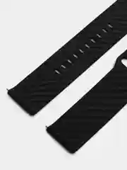 Черный ремешок для Xiaomi Samsung Honor Amazfit Pace Magic 20 / 22 мм силиконовый карбон