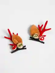 Красный новогодние заколки "Рожки Оленя"
