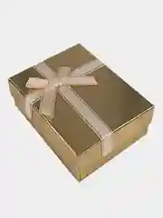 Золотой коробка подарочная, упаковка для подарка  3х7х9см