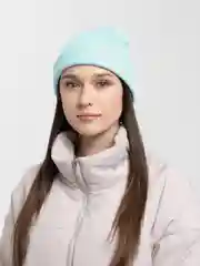 Бирюзовый шапка бини вязаная унисекс женская мужская, 19 цветов