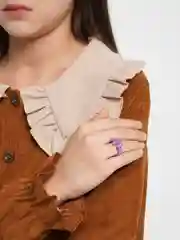 Лавандовый кольцо детское "Корона"