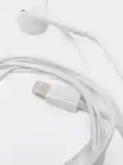 Белый наушники проводные Lightning для iPhone 7-14 с микрофоном ( Без Bluetooth)
