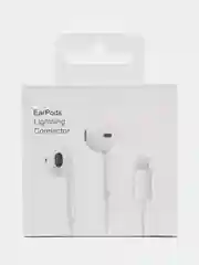 Белый наушники проводные Lightning для iPhone 7-14 с микрофоном ( Без Bluetooth)