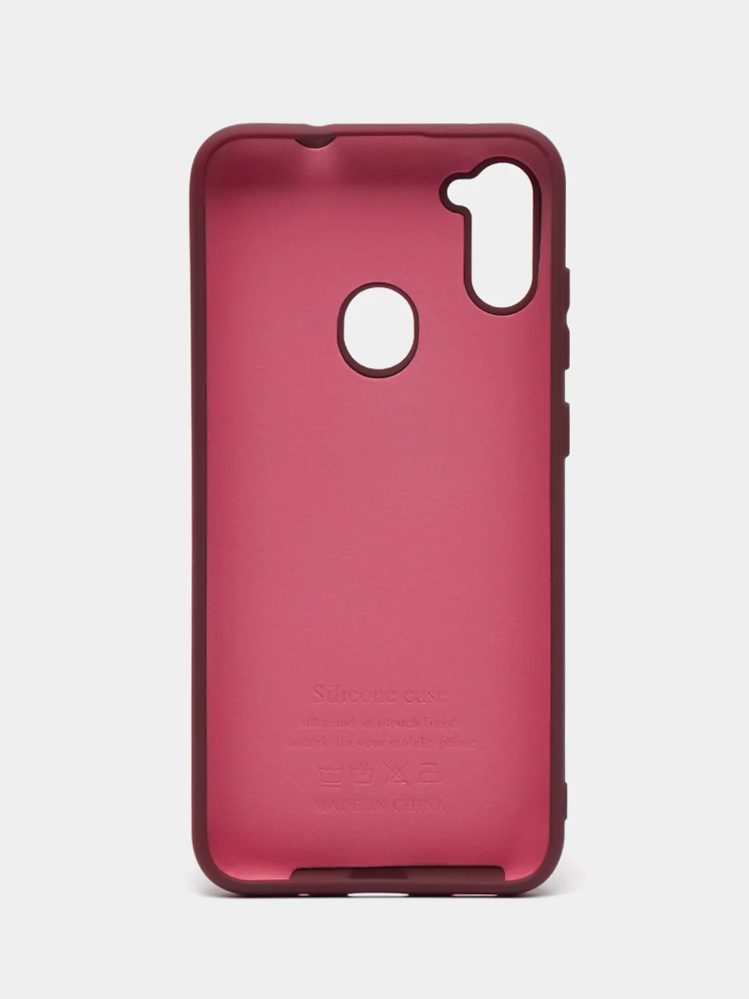 Бордовый чехол Silicone Case Samsung A12, M12, A11, A10, A3, A02s, A01, A01 Core