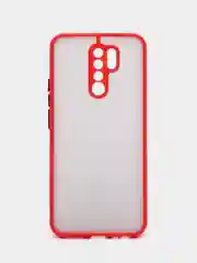 Красный чехол для Xiaomi Redmi 9 матовый пластиковый Ксяоми редми