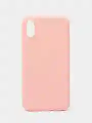 Розовый чехол силиконовый для iPhone X / XS