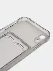 Черный чехол с карманом для карт на iPhone XR, 11, 12, 13, Pro, Pro Max
