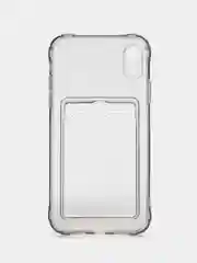 Черный чехол с карманом для карт на iPhone XR, 11, 12, 13, Pro, Pro Max