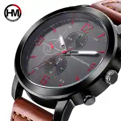 Коричневый мужские наручные часы Hannah Martin HM6201, в подарочной упаковке