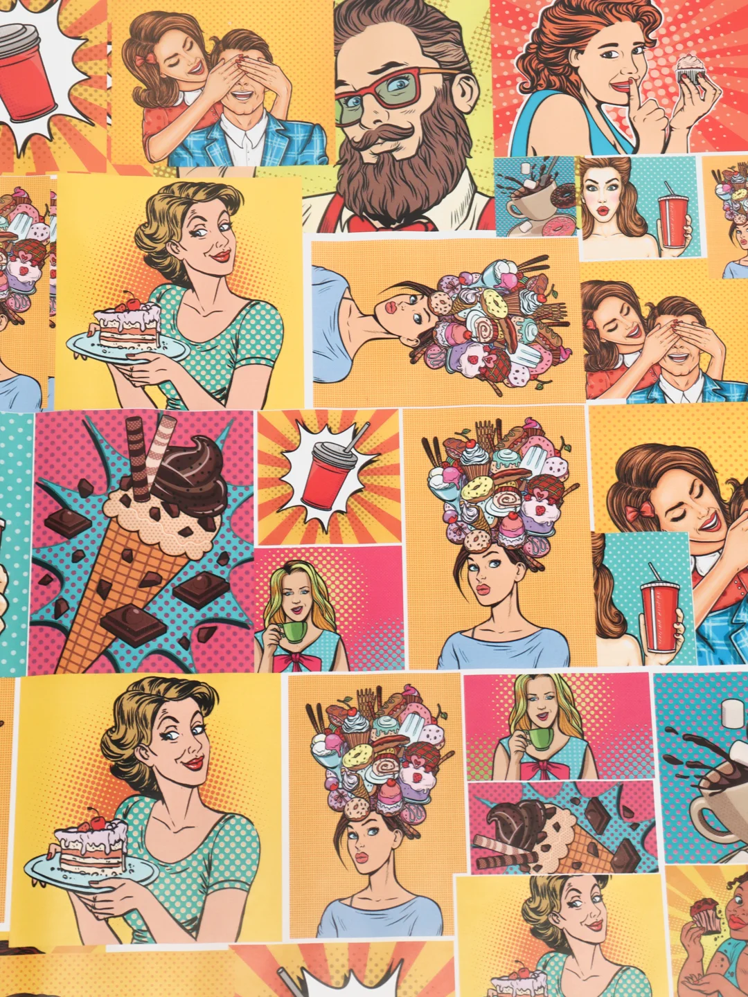 Бумага упаковочная глянцевая "Pop-art", 49 х 70 см