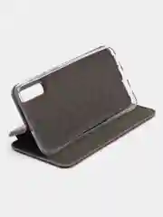 Серебряный чехол-книжка на магните для Samsung A50 ( A30S, A50S) 2019