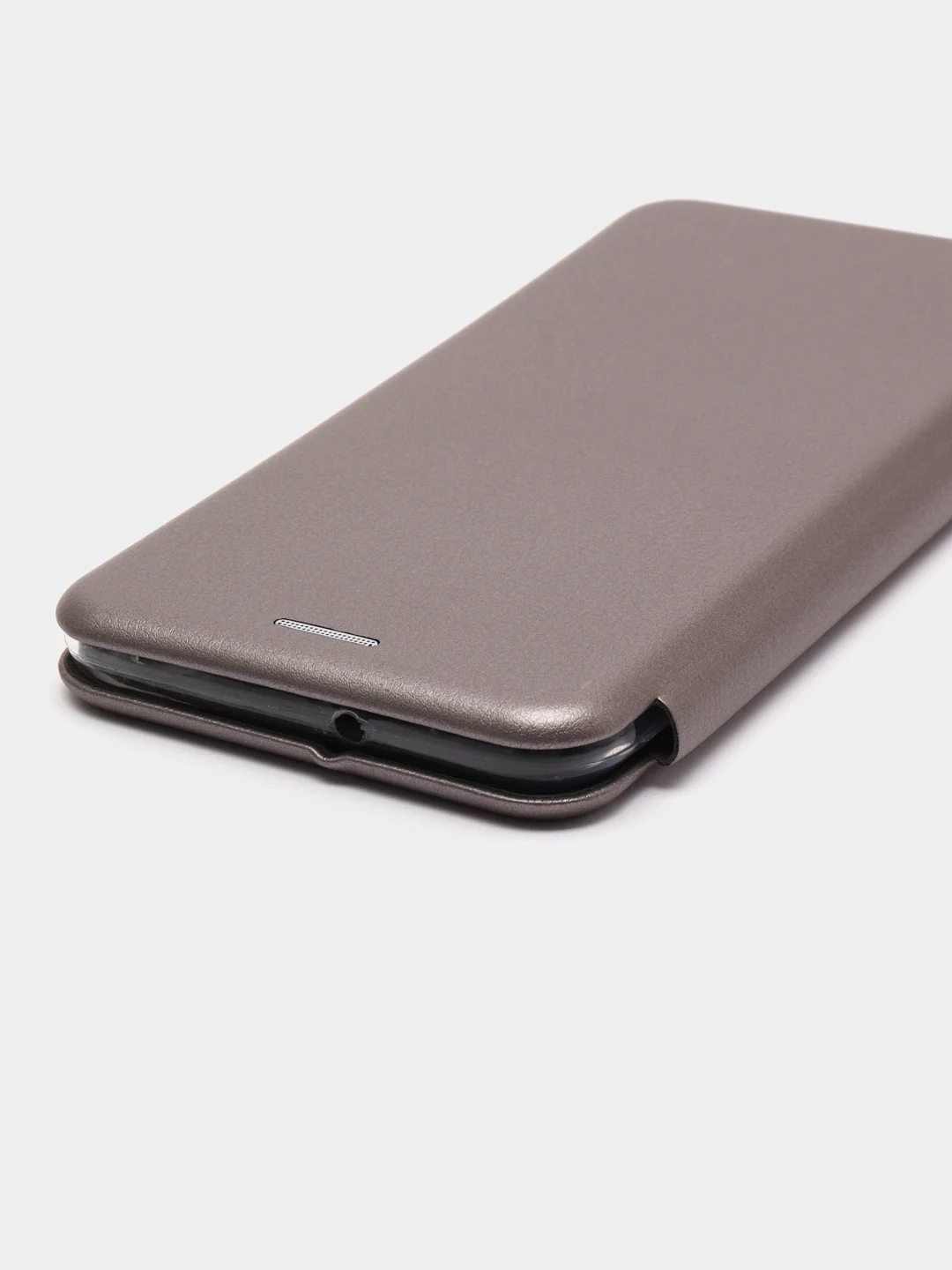 Серебряный чехол-книжка на магните для Samsung A50 ( A30S, A50S) 2019