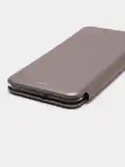 Серебряный чехол-книжка на магните для Samsung A50 ( A30S, A50S) 2019