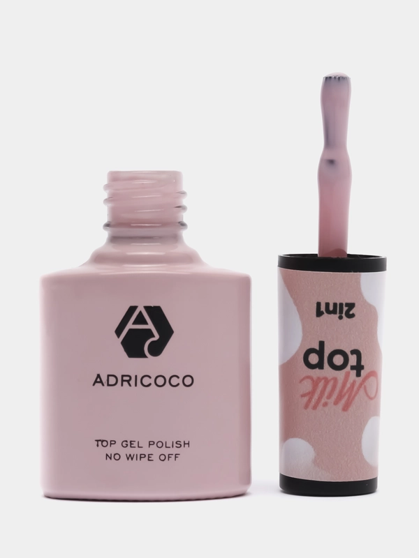 Камуфлирующий топ для гель-лака Milk top Adricoco, 8 мл