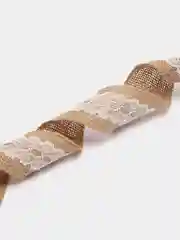 Желтый лента из джута, с кружевом, 2 метра